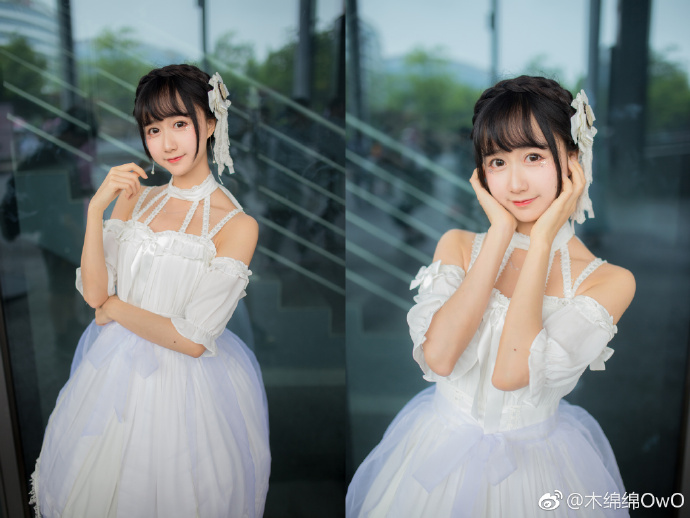 51妹子图@木绵绵OwO 这样纯白的绵绵为啥能那么可爱呢?-集忧台